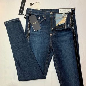 Rag/Bone High Rise Ankle Skinny Jeans Mad Rvr Tux